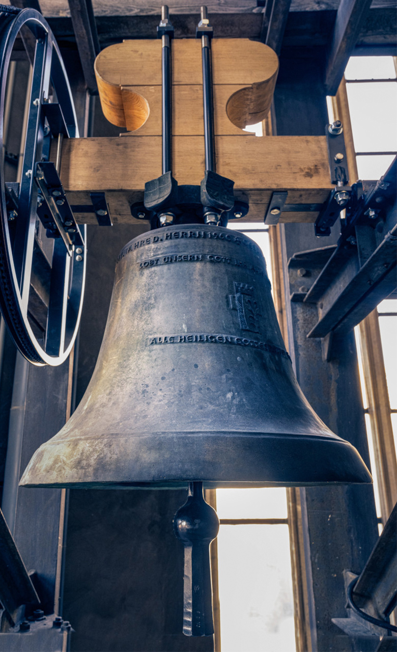 A photograph of the ‘All Saints’ bell.