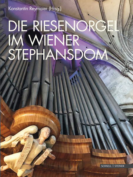 A photograph of the book ‘Die Riesenorgel im Wiener Stephansdom’ about the cathedral’s organs.